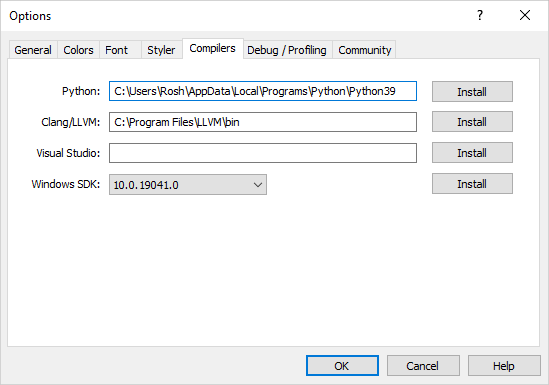metaeditor settings